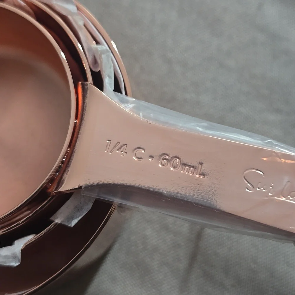 ❤️BUY 2 GET 1 FREE Sur La Table Copper Measuring Cup Set of 4, Retail $47.95 USD